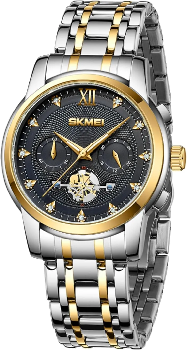 SKMEI Men's Luxury Analog Quartz Watches Waterproof Business Casual Mens Watches with Luminous Hands
