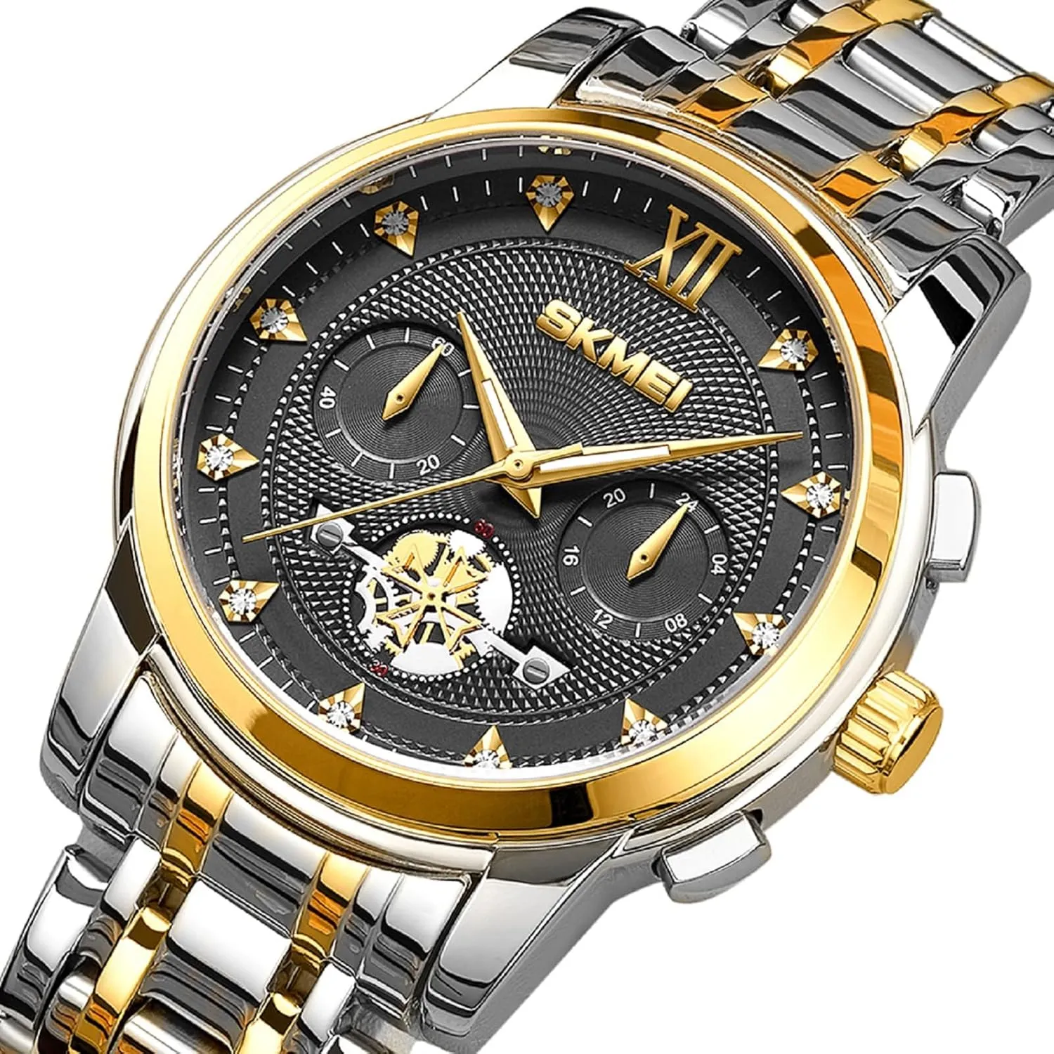 SKMEI Men's Luxury Analog Quartz Watches Waterproof Business Casual Mens Watches with Luminous Hands