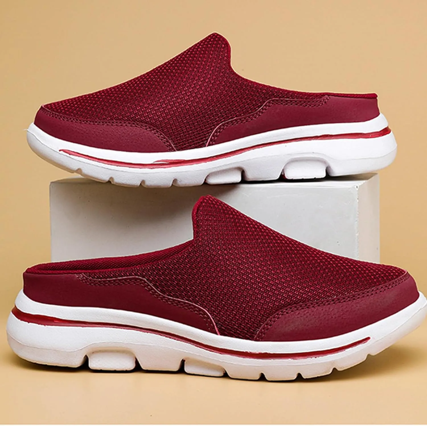 Slip On Mules for Women Comfortable Open Back Closed Toe Slippers Summer Breathable Lightweight Slides Clogs Shoes