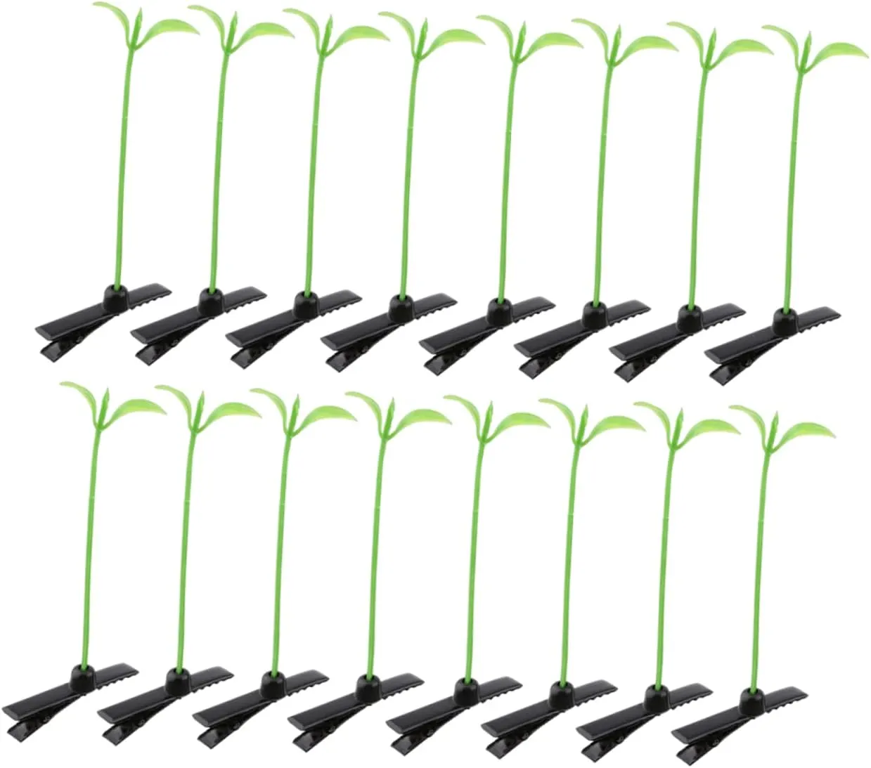 Sosoport 40Pcs Plant Style Hair Clips Adorable Bean Sprout Barrettes for Lightweight Decorative Hair Accessories for Parties and Everyday Wear
