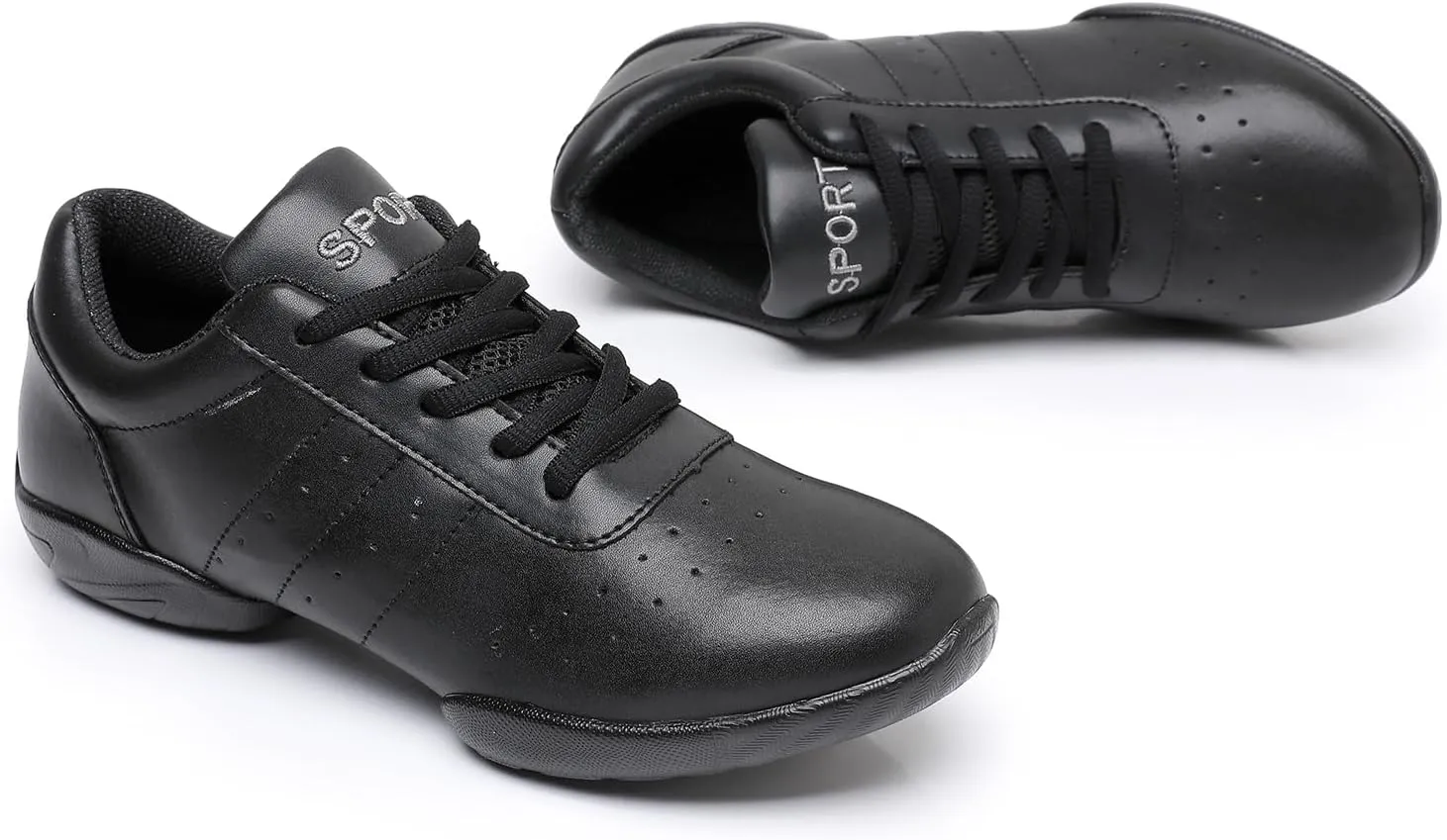 SWDZM Ballroom Salsa Practice Dance Sneakers Cheer Shoes for Women Cheerleading Athletic Dance Shoes