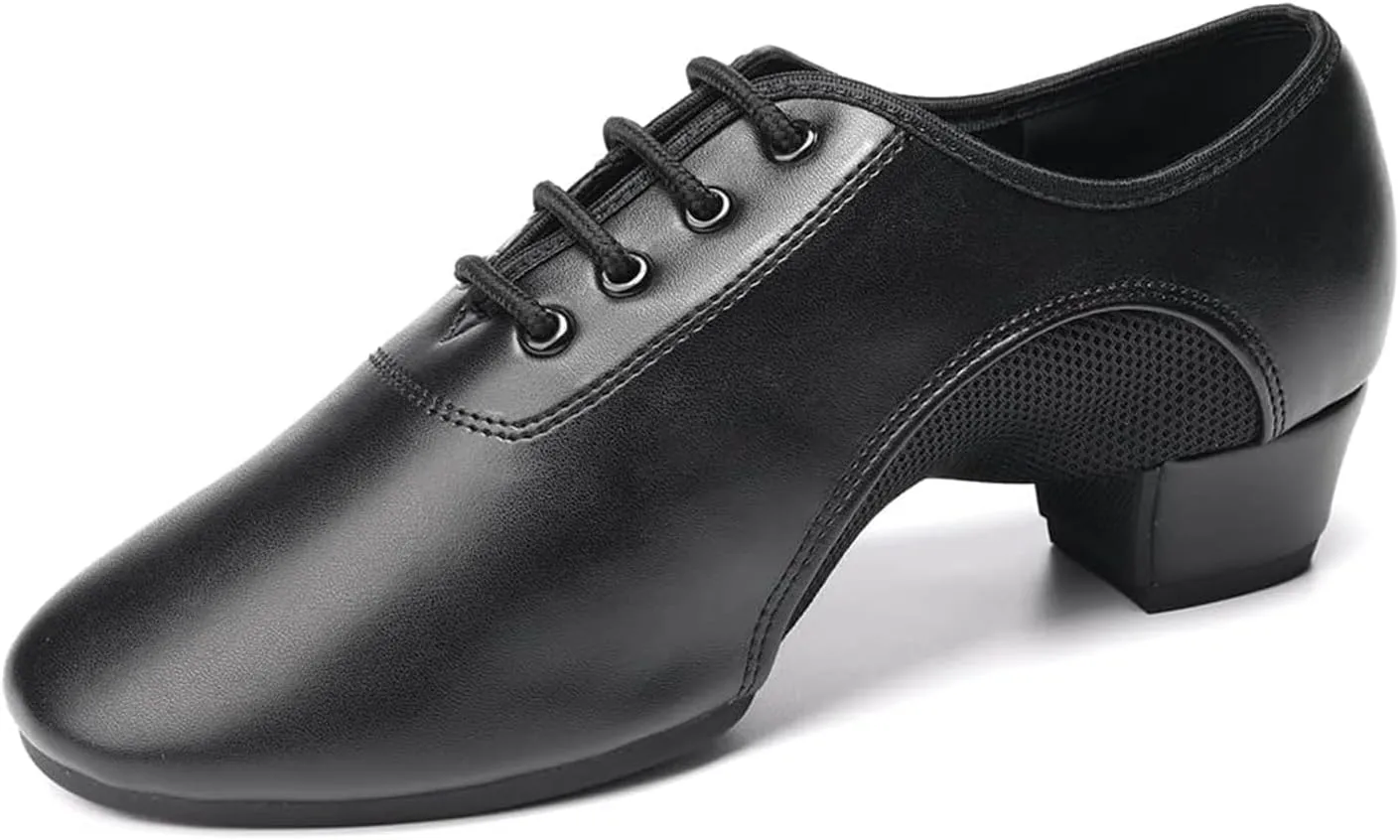 SWDZM Men&Women Ballroom Dance Shoes Low Heel Lace up Latin Salsa Practice Dancing Shoes