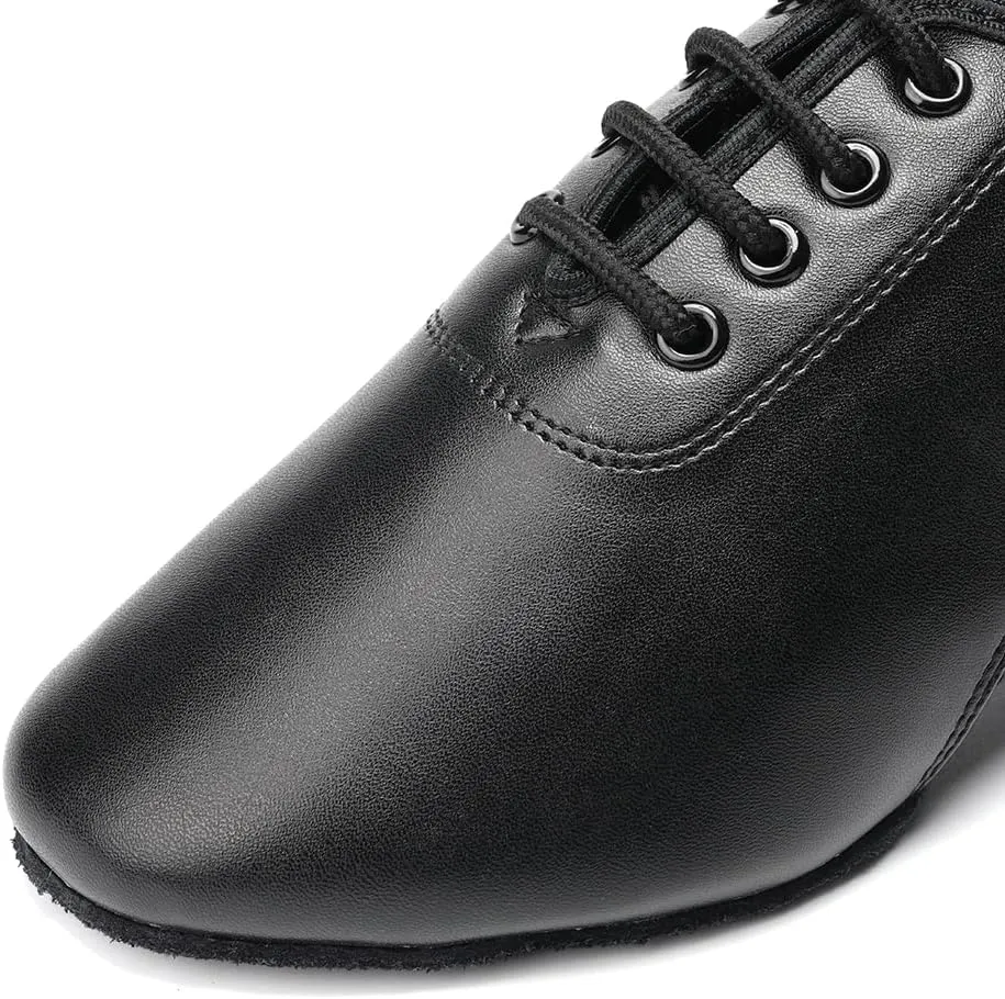 SWDZM Men&Women Ballroom Dance Shoes Low Heel Lace up Latin Salsa Practice Dancing Shoes