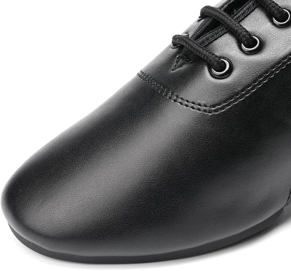 SWDZM Men&Women Ballroom Dance Shoes Low Heel Lace up Latin Salsa Practice Dancing Shoes