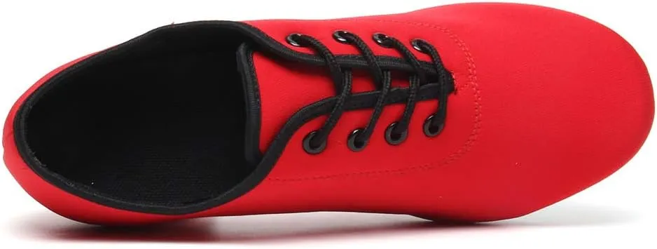 SWDZM Men&Women Ballroom Dance Shoes Low Heel Lace up Latin Salsa Practice Dancing Shoes