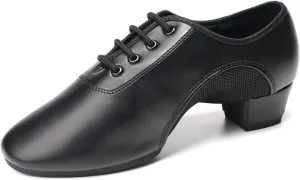 SWDZM Men&Women Ballroom Dance Shoes Low Heel Lace up Latin Salsa Practice Dancing Shoes
