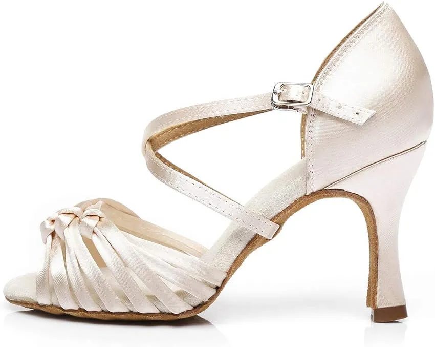 SWDZM Women's Standard Latin Dance Shoes,Salsa,Performance,Dancing Shoes Ballroom Model-L378