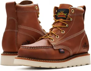 Thorogood 6 Work Boots for Women - American Heritage - Full-Grain Leather with Comfort Insoles and Slip-Resistant Wedge Outsoles, Made in USA