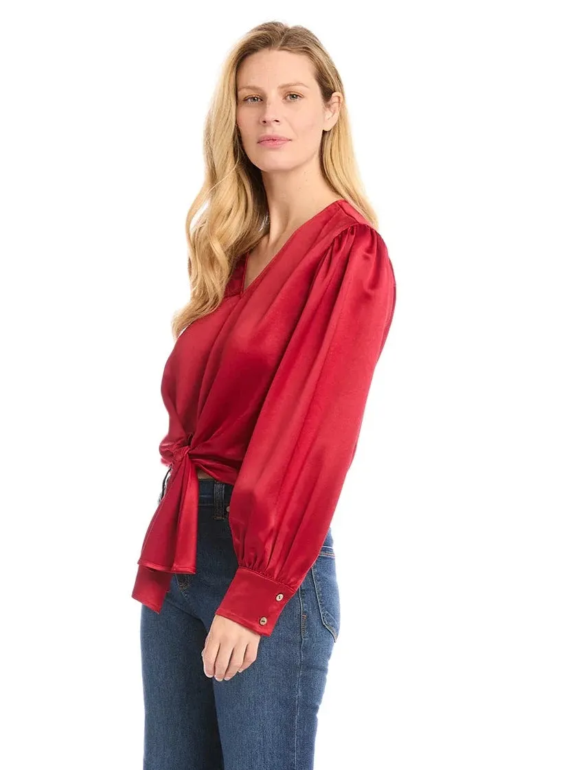 Tie Front Blouse BB [Red-4L68117]