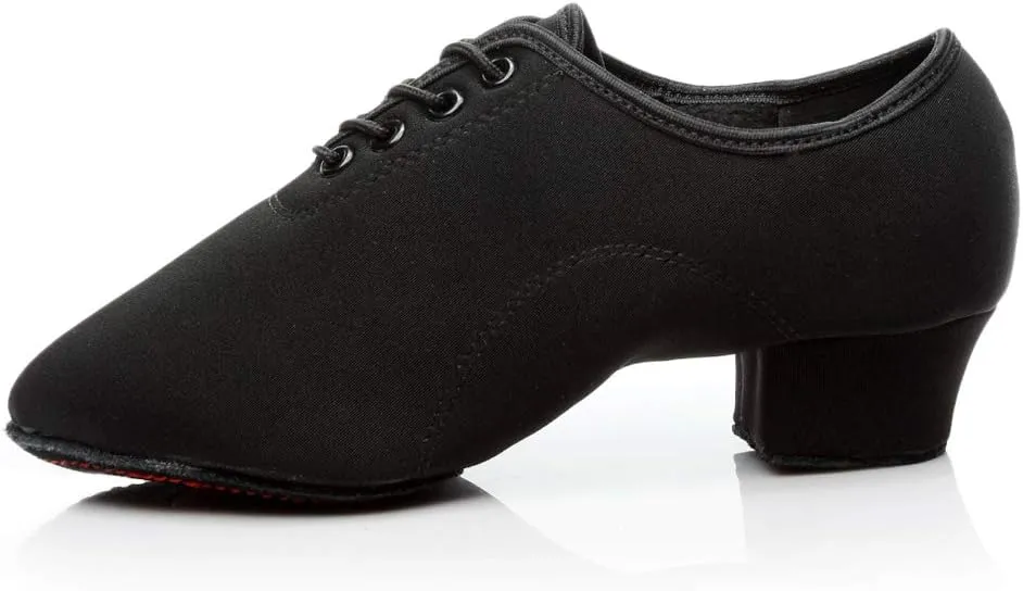 TINRYMX Women Latin Dance Practice Shoes Lace up with Closed Toe Modern Jazz Teaching Oxford Dance Shoes Low Heel,WZSP-NJB