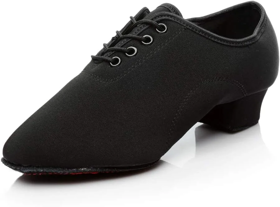 TINRYMX Women Latin Dance Practice Shoes Lace up with Closed Toe Modern Jazz Teaching Oxford Dance Shoes Low Heel,WZSP-NJB