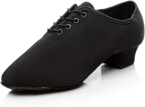 TINRYMX Women Latin Dance Practice Shoes Lace up with Closed Toe Modern Jazz Teaching Oxford Dance Shoes Low Heel,WZSP-NJB