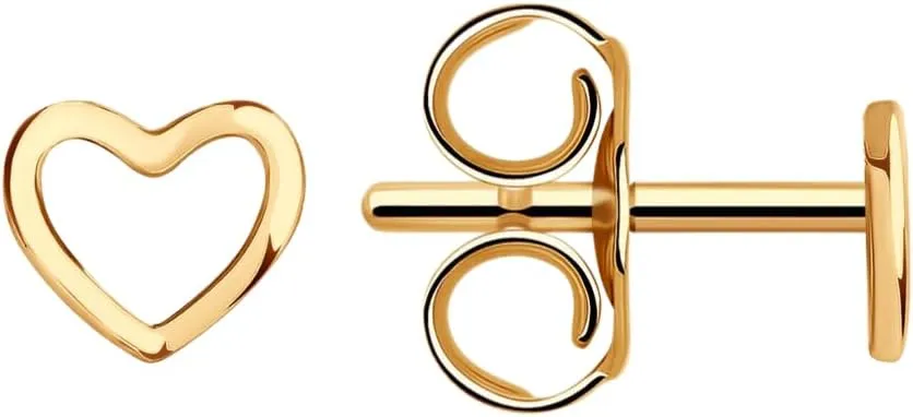 Tiny 14K Gold Plated Sterling Silver Stud Earrings for Women - Minimalist Heart, Ball, butterfly, crown, pow, snake Stud Earrings.