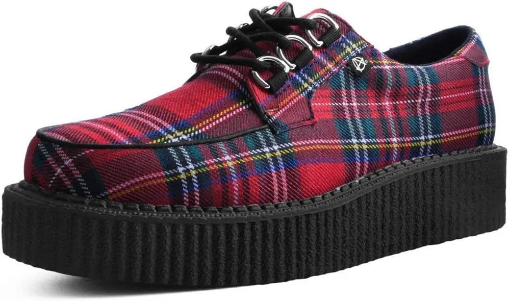 T.U.K. Shoes T2264 Unisex-Adult Creepers, Red Tartan Anarchic Creeper - US: Mens 8 / Women 10 / Red/Fabric