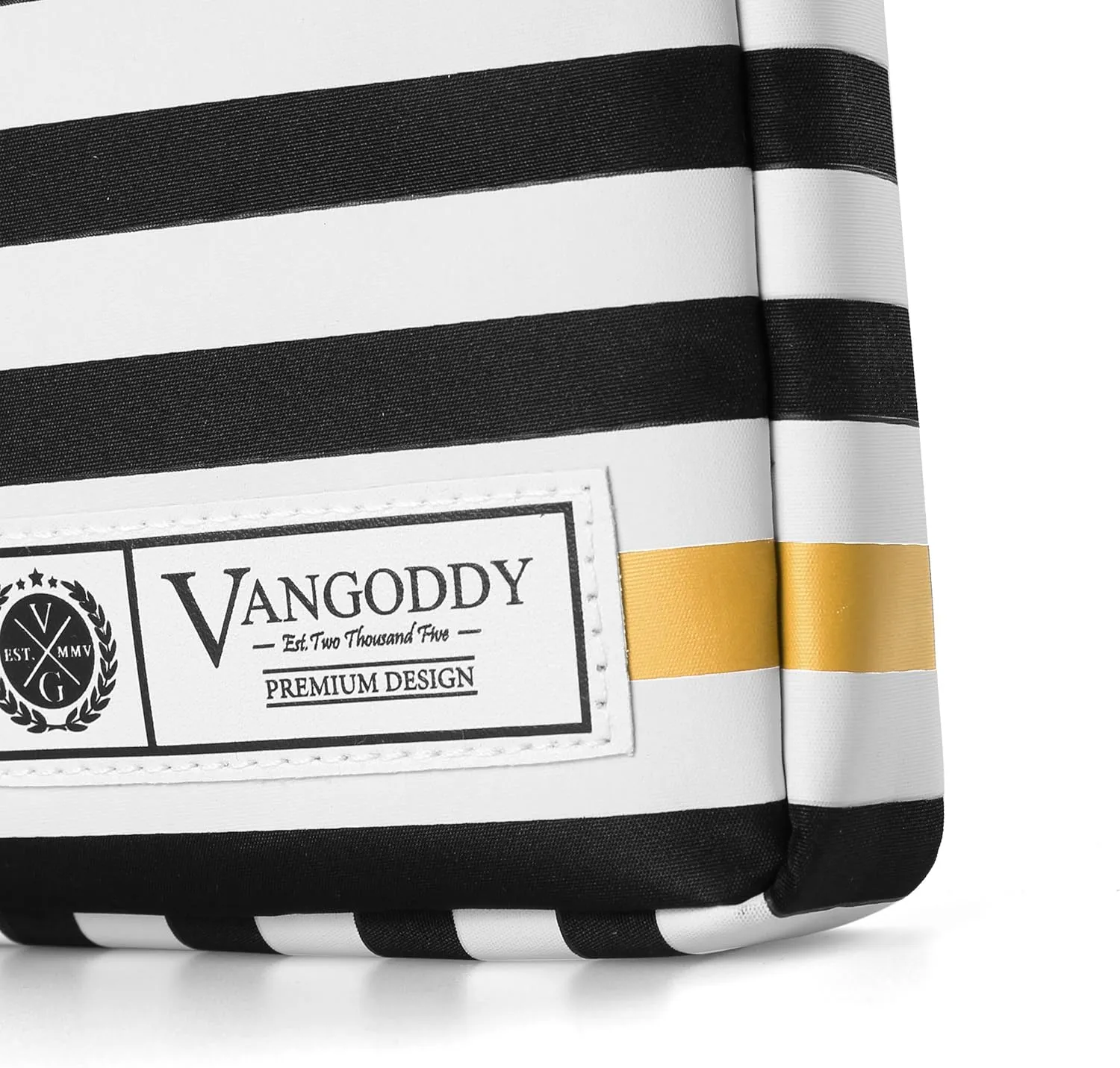 Vangoddy ABEL 11.6 inch Laptop Tablet Sleeve Black White Accent Stripe Pattern D