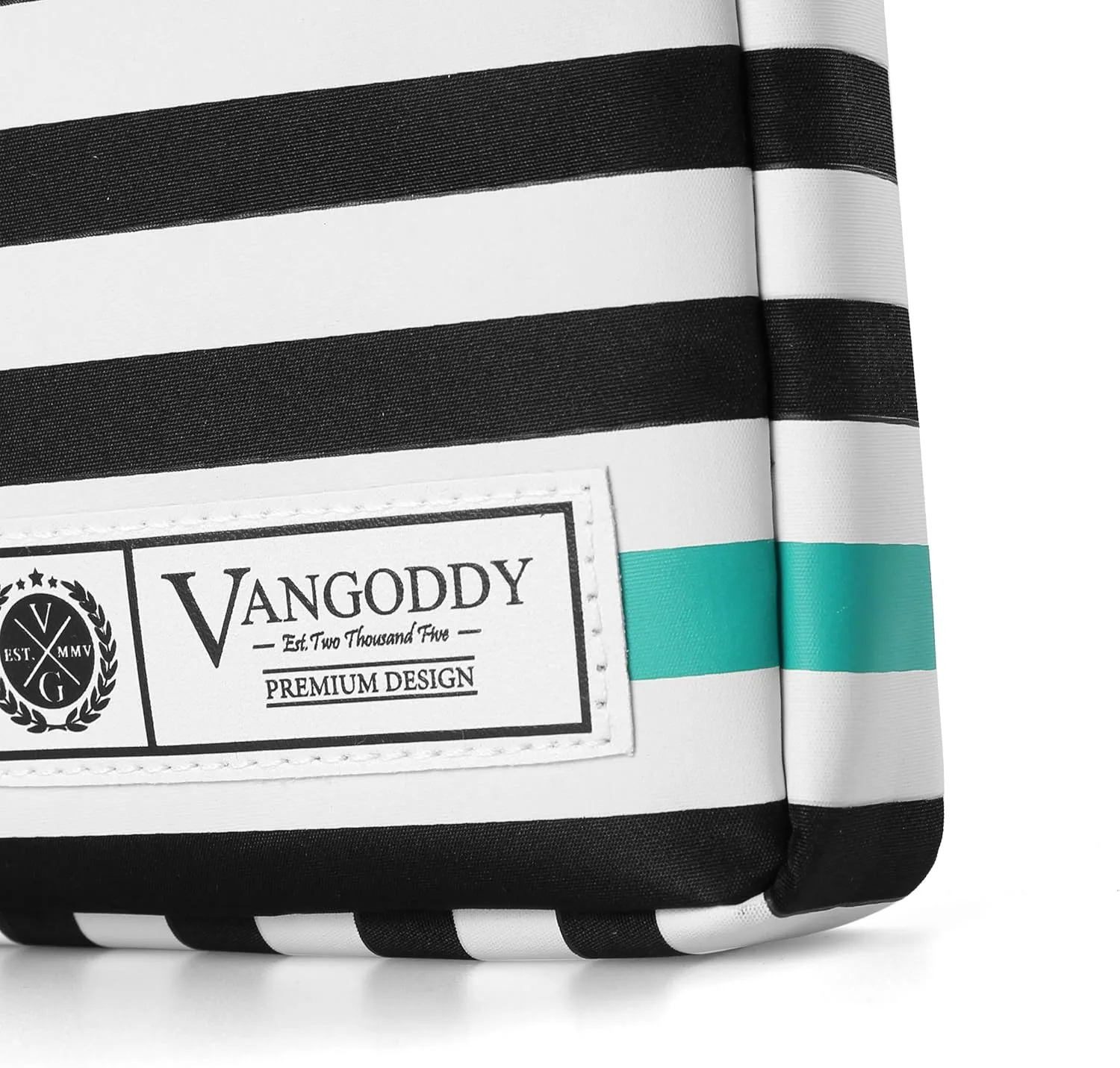 Vangoddy Hogan 11.6 inch Laptop Tablet Sleeve Black White Accent Stripe Pattern