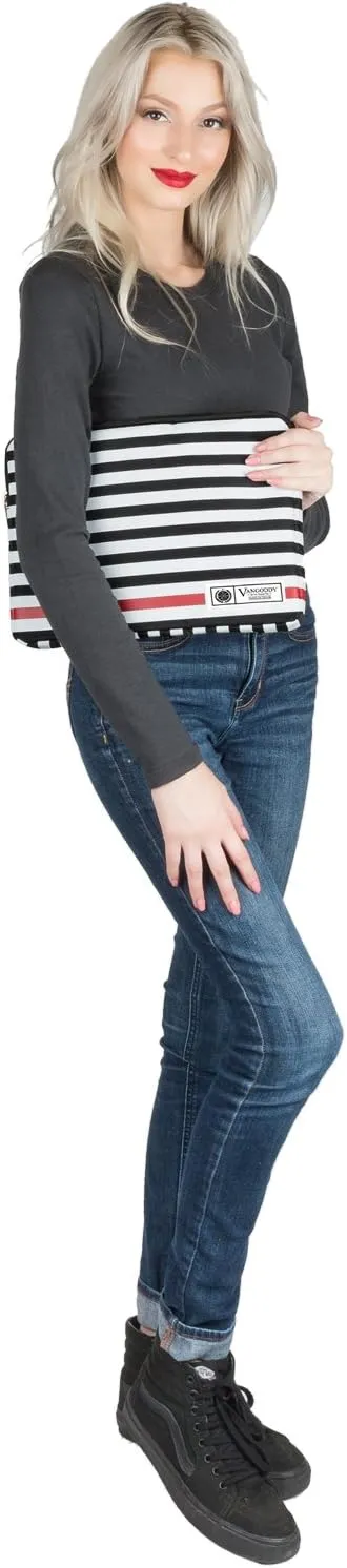 Vangoddy Luxe Collection 11.6 inch Laptop Tablet Sleeve Black White Accent Strip