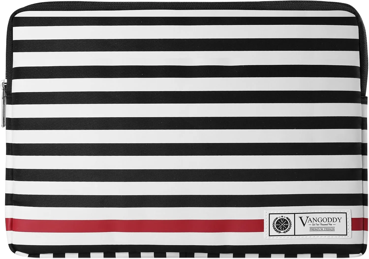 Vangoddy Luxe Collection 11.6 inch Laptop Tablet Sleeve Black White Accent Strip