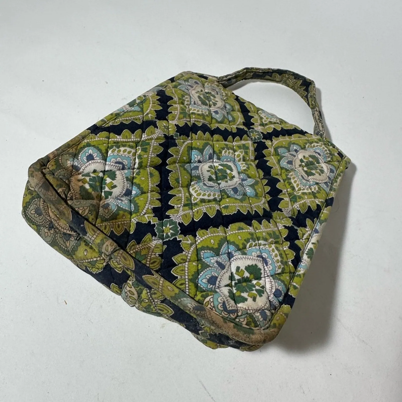 Vera Bradley Green and Black Crossbody Bag Quilted Design
