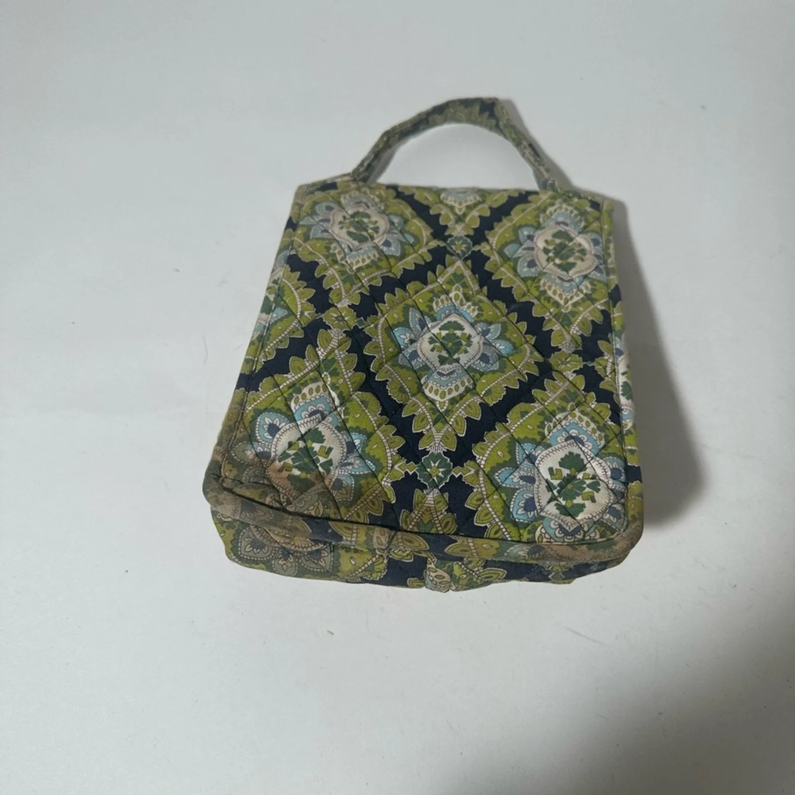 Vera Bradley Green and Black Crossbody Bag Quilted Design
