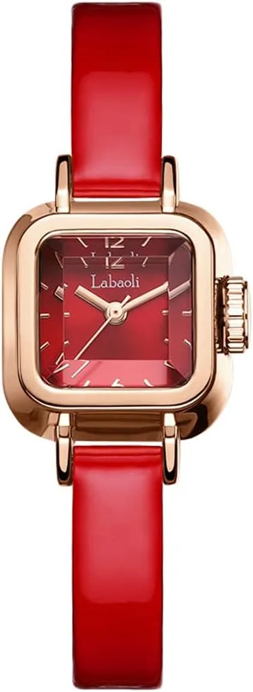 Watches for Women Diamond Square Leather Band Fashion Small Slim Light Dress Casual Simple Ladies Female Wife Girls Gifts Luxury Brown Wrist Watch