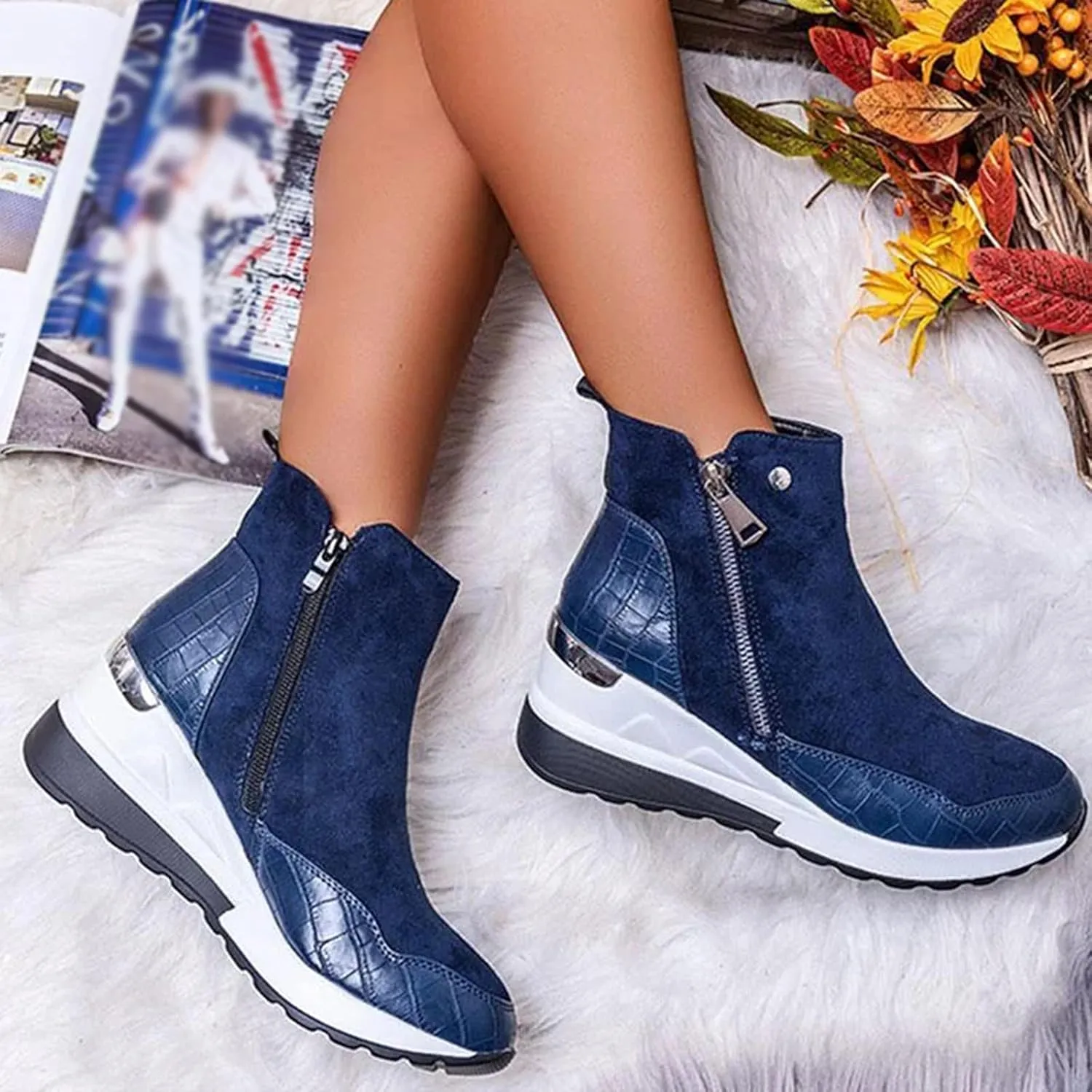 Wedge Ankle Boots Comfortable Cowboy Boots Women White Cowboy Boots Womens Dressy Boots White Lace Up Ankle Boots for Women Low Heel White Dress Ankle Boots for Men
