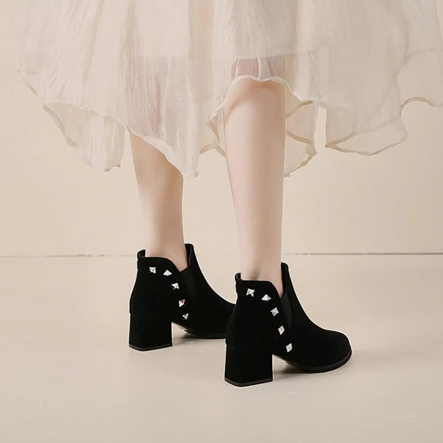 Wedge Ankle Boots Womens Western Booties Pointed Toe Ankle Boots Womens Heel Booties Women'S Ankle Boots & Booties Rhinestone Womens Booties Shoes Extra Wide Width