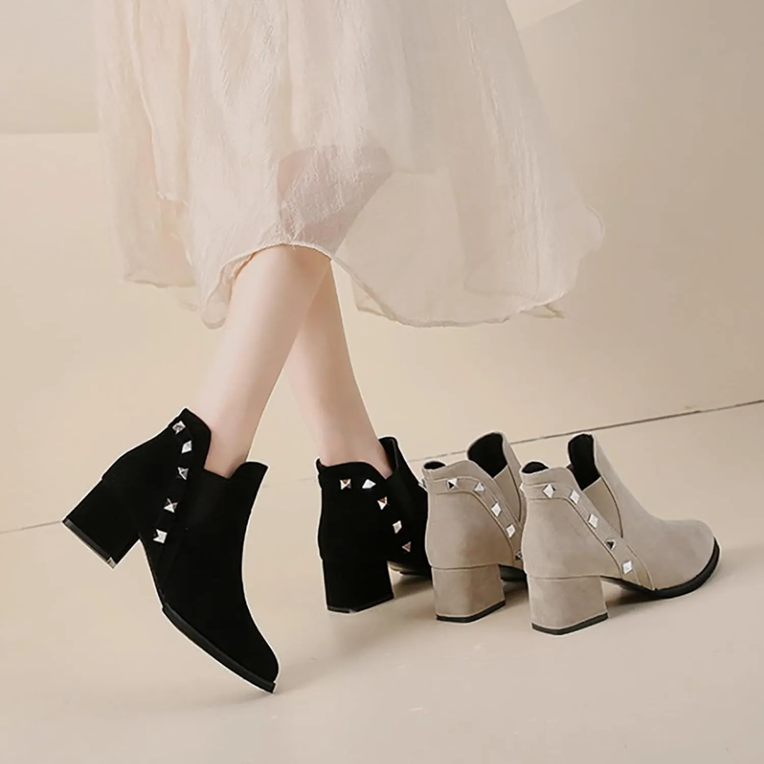 Wedge Ankle Boots Womens Western Booties Pointed Toe Ankle Boots Womens Heel Booties Women'S Ankle Boots & Booties Rhinestone Womens Booties Shoes Extra Wide Width