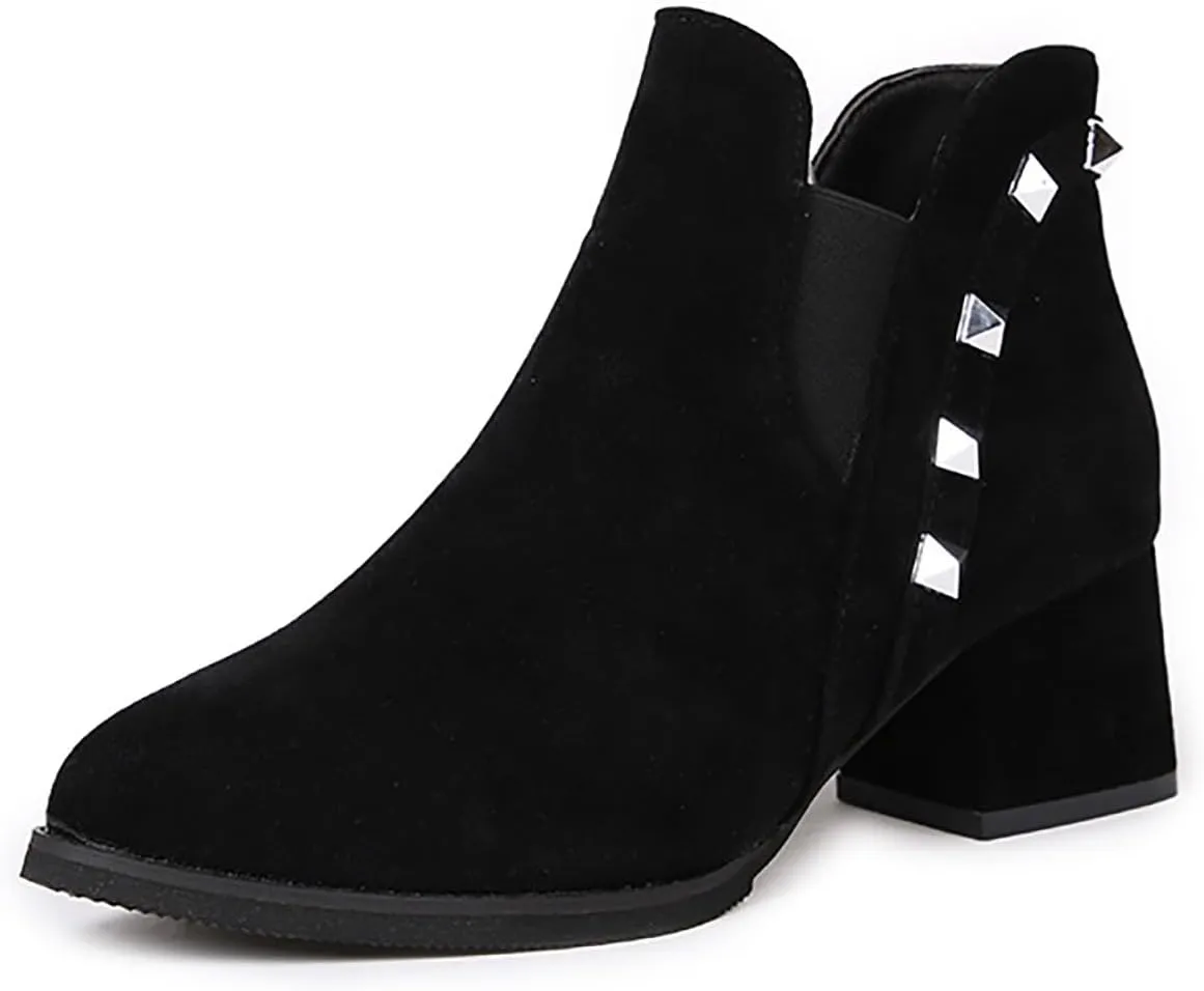 Wedge Ankle Boots Womens Western Booties Pointed Toe Ankle Boots Womens Heel Booties Women'S Ankle Boots & Booties Rhinestone Womens Booties Shoes Extra Wide Width