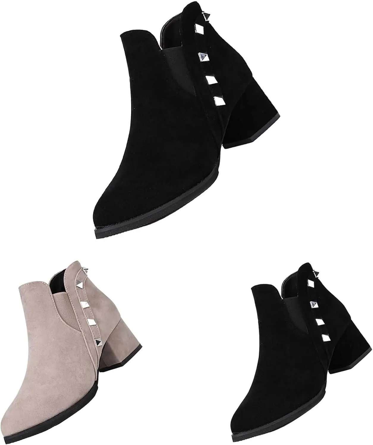 Wedge Ankle Boots Womens Western Booties Pointed Toe Ankle Boots Womens Heel Booties Women'S Ankle Boots & Booties Rhinestone Womens Booties Shoes Extra Wide Width