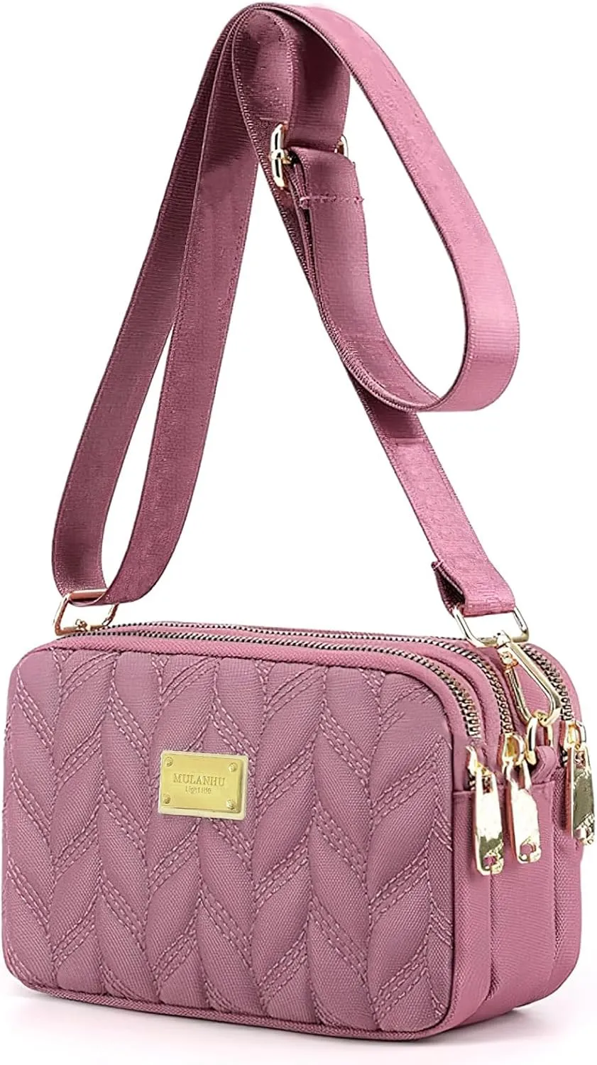 WITERY Small Crossboby Purse for Women - Waterproof Nylon Crossbody Phone Purse Shoulder Bag with Adjustable Strap