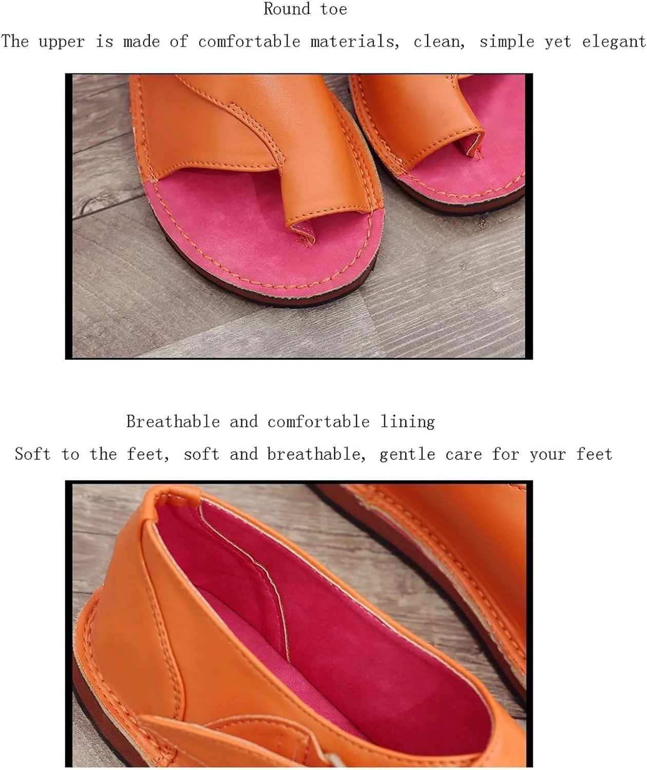 Women Sandals Flat Sole, Women's Bunion Orthopedic Sandals with Adjustable Metal Buckle Strap, Summer Casual Lightweight Beach Flip Flop, for Plantar Fasciitis, Foot Correction