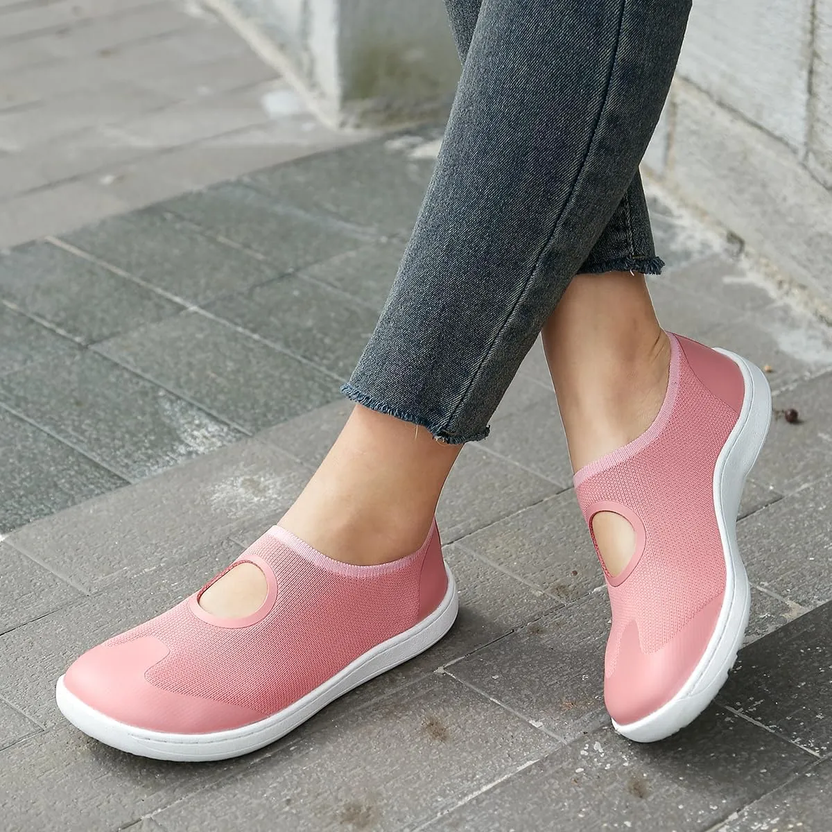 Women's Barefoot Shoes Wide Toe Box Walking Running Shoes Zero Drop Sole Minimalist Wide-Fit Shoes Breathable Lightweight Fashion Tennis Sneakers for Gym Sport