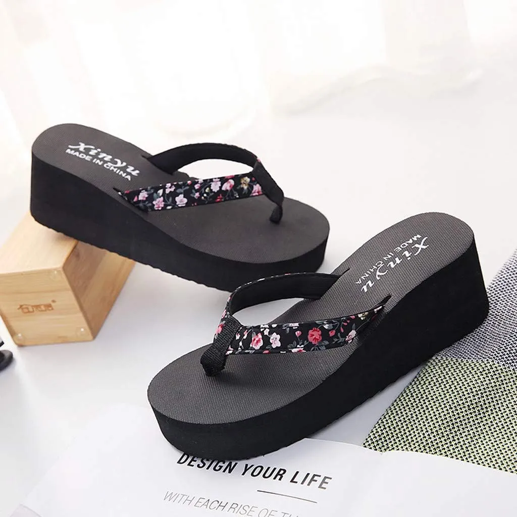 Womens Slippers Fashion Summer Flip Flops Casual Rhinestone Bow Sandals Soft Sole Dressy Sandals