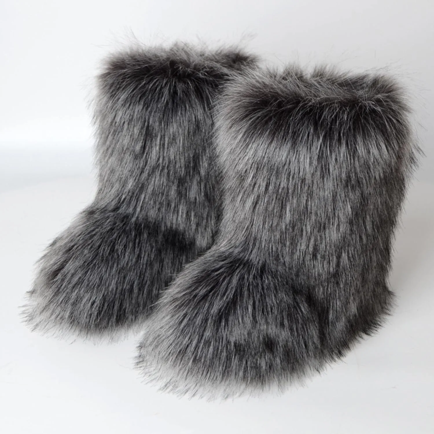 Womens Snow Boots Waterproof Wide Calf Womens Winter Snow Boots Warm Fur Lined Anti-Slip Ankle Women's Snow Boots Size 12 Women Waterproof Boots Walking Snow Shoes for Women