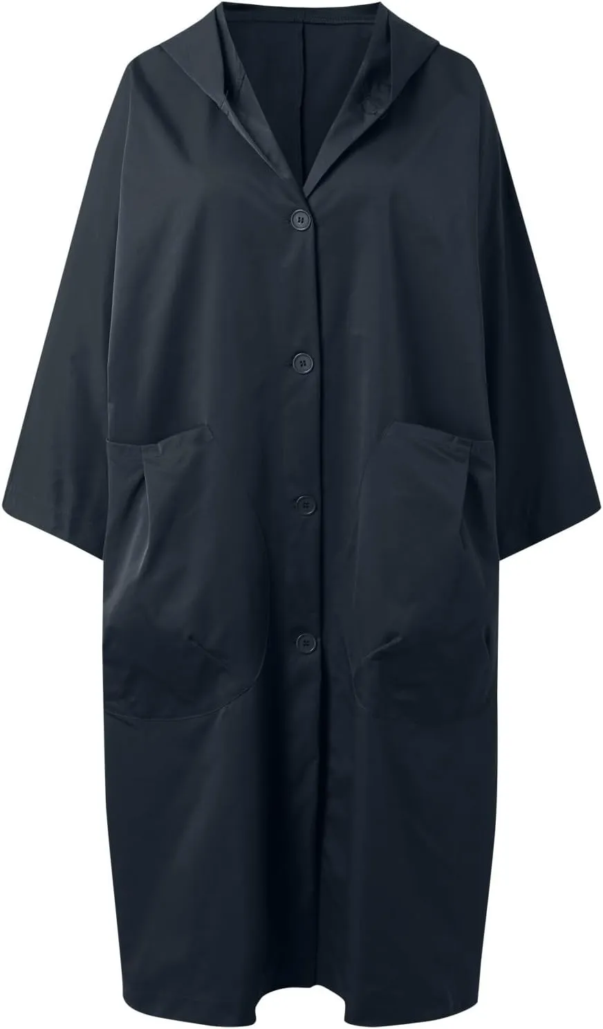 Women's Spring Autumn Winter Long Coat Jacket Trench Coat Hooded Outerwear Oversized One Size Fits All Oversized