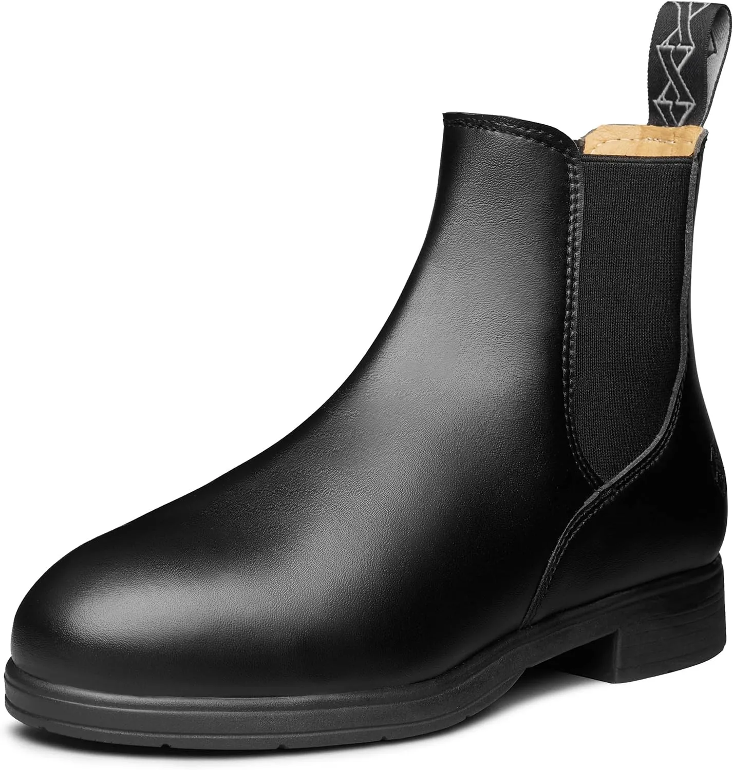 Xena Valence SD Womens Safety Steel Toe Work Shoes, Elastic, Breathable, Comfortable, Slip Resistant, Chelsea, ASTM F2413-24 Certified, OSHA Compliant, Static Dissipative, Black Onyx Vegan Leather